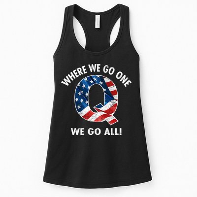 Q Anon Where We Go One We Go All  Womens Tank Top