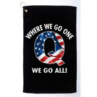 Q Anon Where We Go One We Go All  Golf Towel