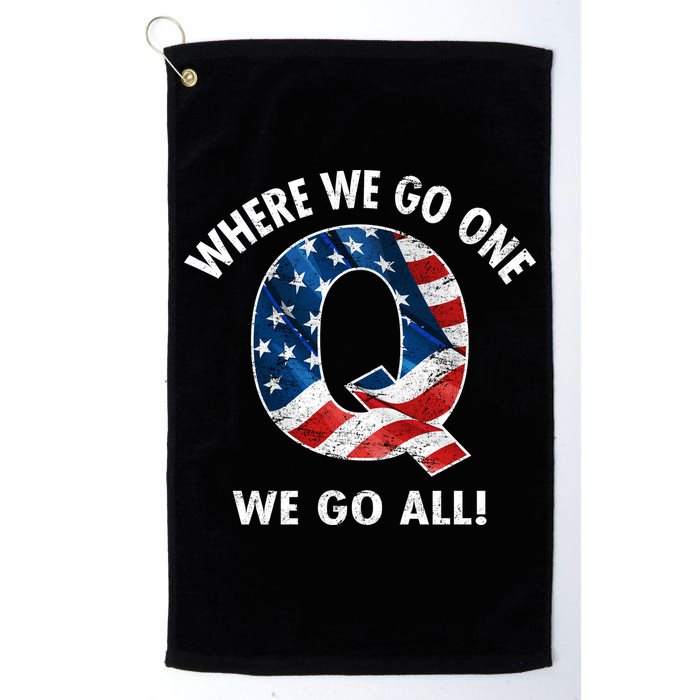 Q Anon Where We Go One We Go All  Golf Towel