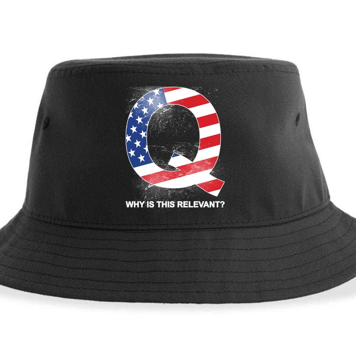 Q Anon Why Is this Relevant Sustainable Bucket Hat