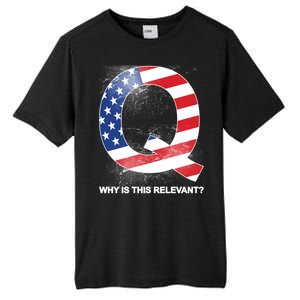 Q Anon Why Is this Relevant Tall Fusion ChromaSoft Performance T-Shirt