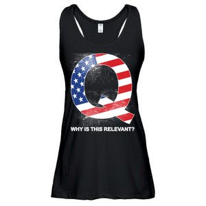 Q Anon Why Is this Relevant Ladies Essential Flowy Tank