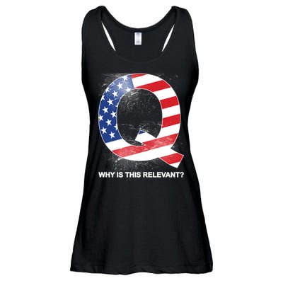 Q Anon Why Is this Relevant Ladies Essential Flowy Tank