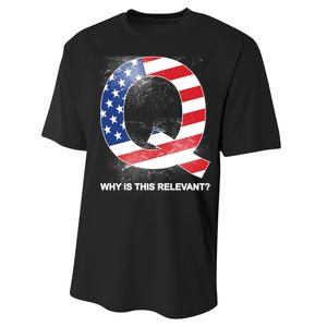 Q Anon Why Is this Relevant Performance Sprint T-Shirt