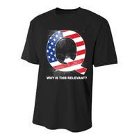 Q Anon Why Is this Relevant Youth Performance Sprint T-Shirt
