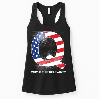 Q Anon Why Is this Relevant Womens Tank Top
