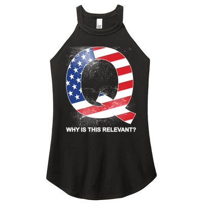 Q Anon Why Is this Relevant Women's Perfect Tri Rocker Tank