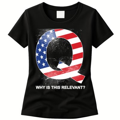 Q Anon Why Is this Relevant Womens T-Shirt