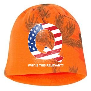 Q Anon Why Is this Relevant Kati - Camo Knit Beanie