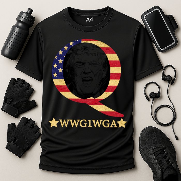 Q-Anon WWG1WGA Trump Great Awaking  Cooling Performance Crew T-Shirt