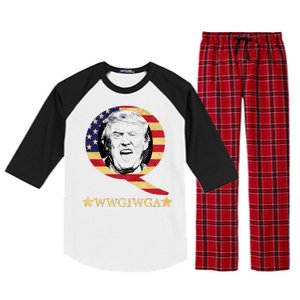 Q-Anon WWG1WGA Trump Great Awaking  Raglan Sleeve Pajama Set