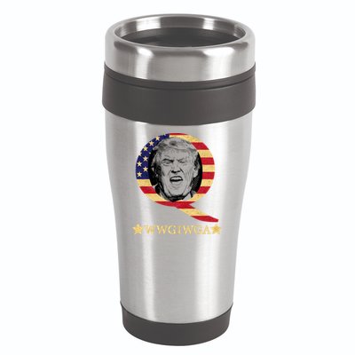 Q-Anon WWG1WGA Trump Great Awaking  16oz Travel Tumbler