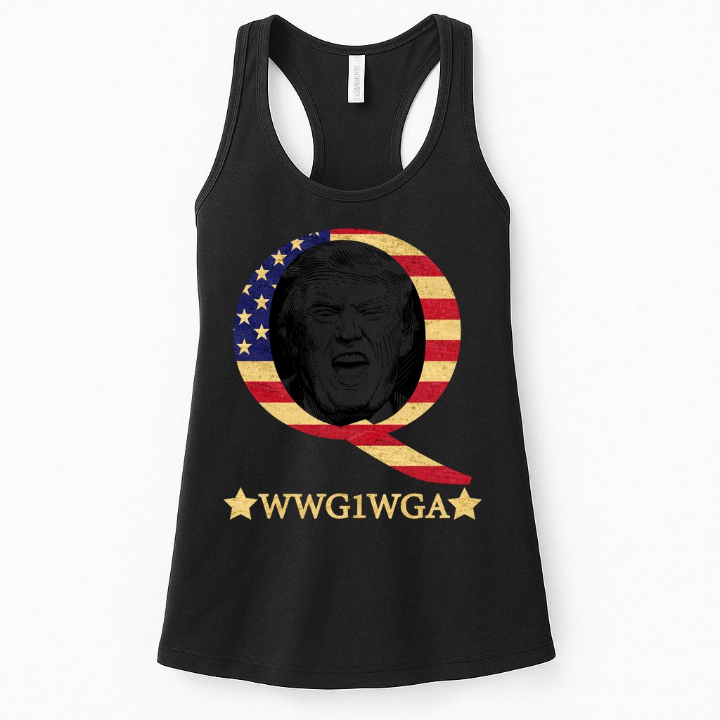 Q-Anon WWG1WGA Trump Great Awaking  Womens Tank Top