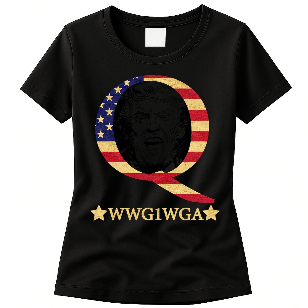 Q-Anon WWG1WGA Trump Great Awaking  Womens T-Shirt