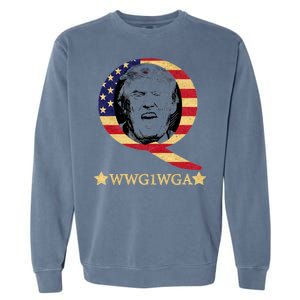 Q-Anon WWG1WGA Trump Great Awaking  Garment-Dyed Sweatshirt