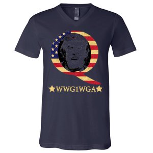 Q-Anon WWG1WGA Trump Great Awaking  V-Neck T-Shirt