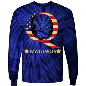 Q-Anon WWG1WGA Trump Great Awaking  Tie-Dye Long Sleeve Shirt