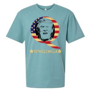 Q-Anon WWG1WGA Trump Great Awaking  Sueded Cloud Jersey T-Shirt