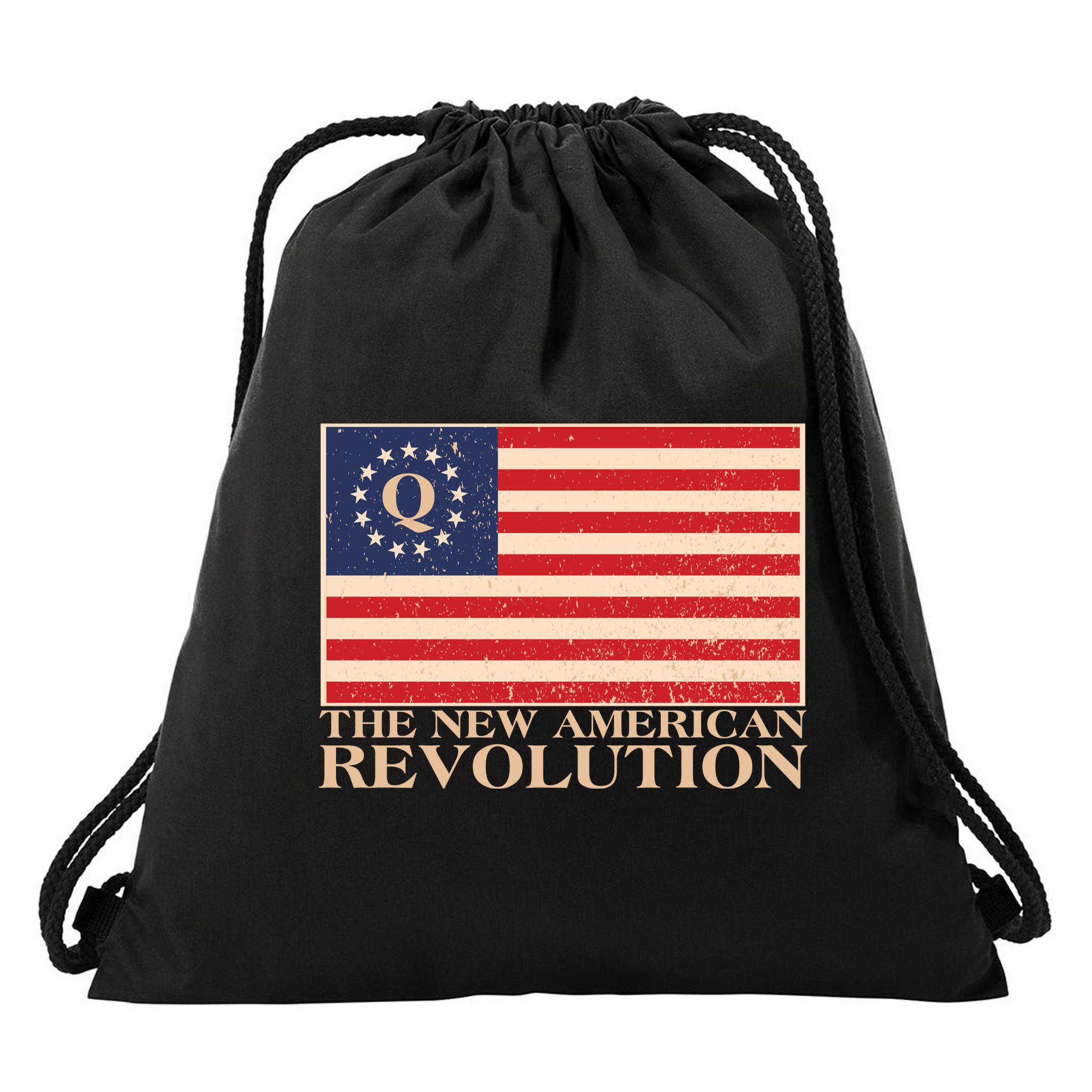 Q The New American Revolution Qanon Drawstring Bag