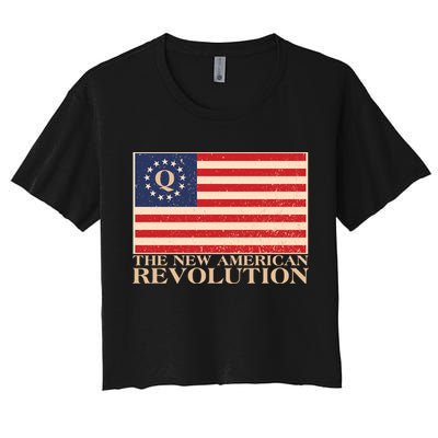 Q The New American Revolution Qanon Crop Top