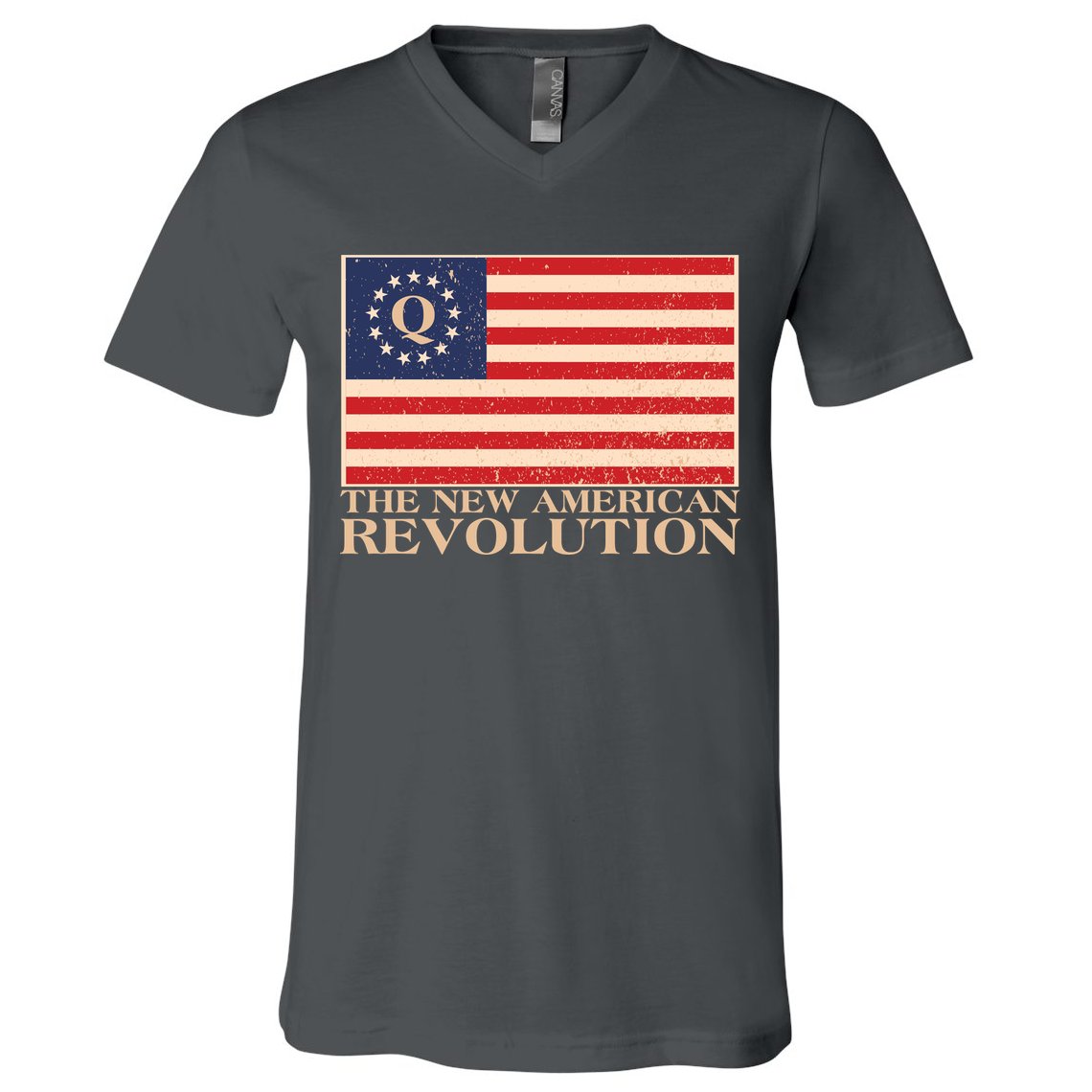 Q The New American Revolution Qanon V-Neck T-Shirt