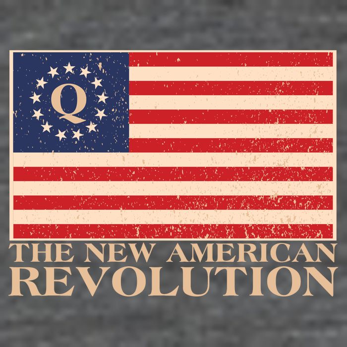 Q The New American Revolution Qanon 7-Panel Snapback Hat