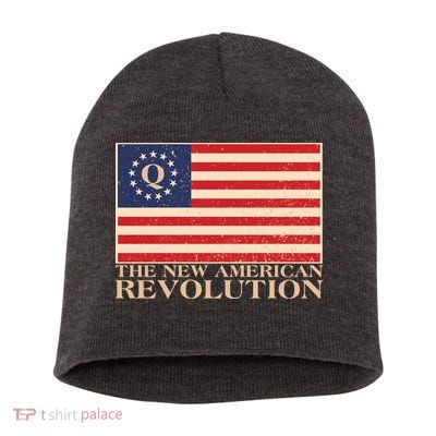 Q The New American Revolution Qanon Short Acrylic Beanie