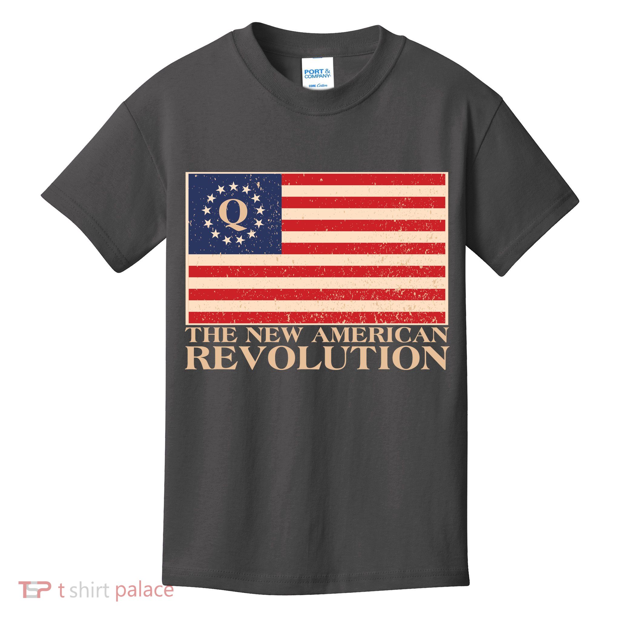 Q The New American Revolution Qanon Kids T-Shirt