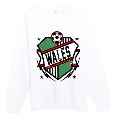 Qatar 2022 Soccer Football Cup Wales Team Support Premium Crewneck Sweatshirt