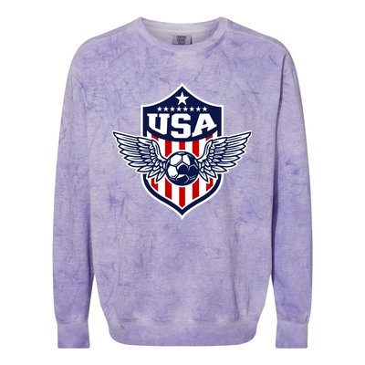 Qatar 2022 Soccer Football Cup America USA Team Support Colorblast Crewneck Sweatshirt