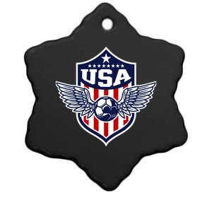 Qatar 2022 Soccer Football Cup America USA Team Support Ceramic Star Ornament