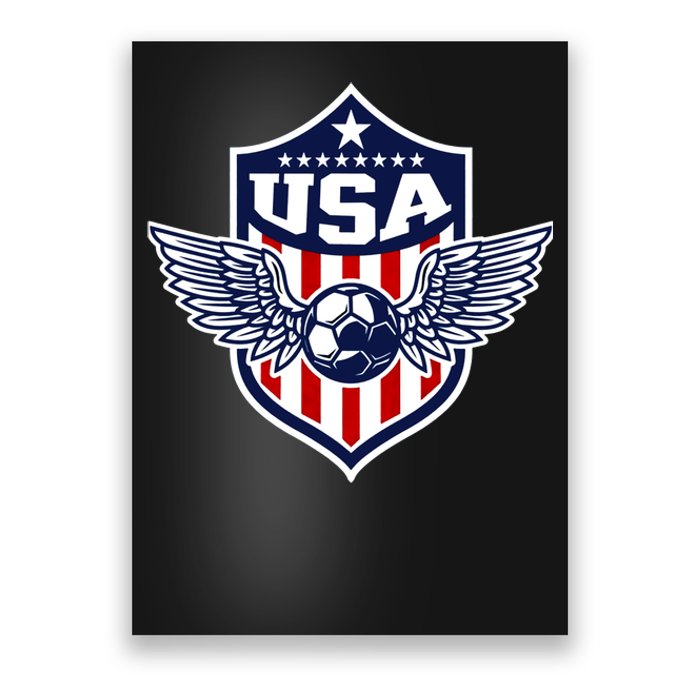 Qatar 2022 Soccer Football Cup America USA Team Support Poster