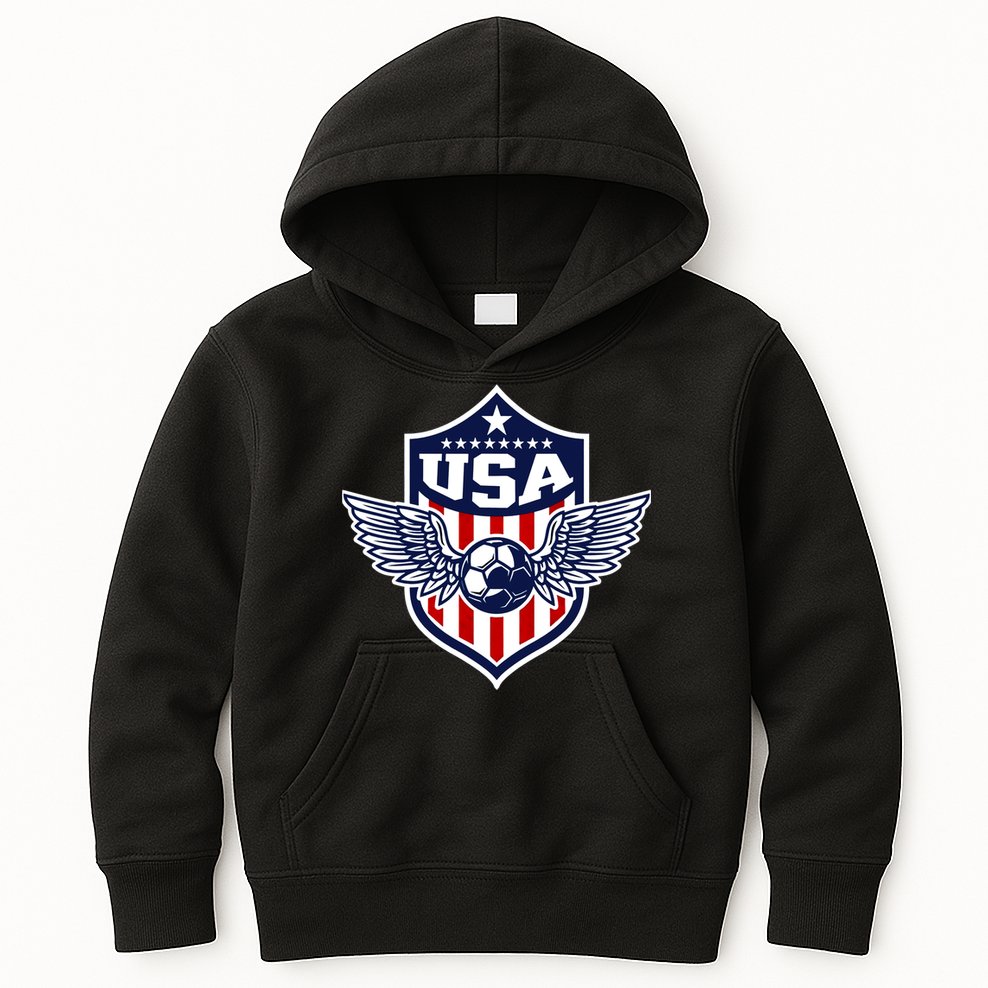 Qatar 2022 Soccer Football Cup America USA Team Support Kids Hoodie