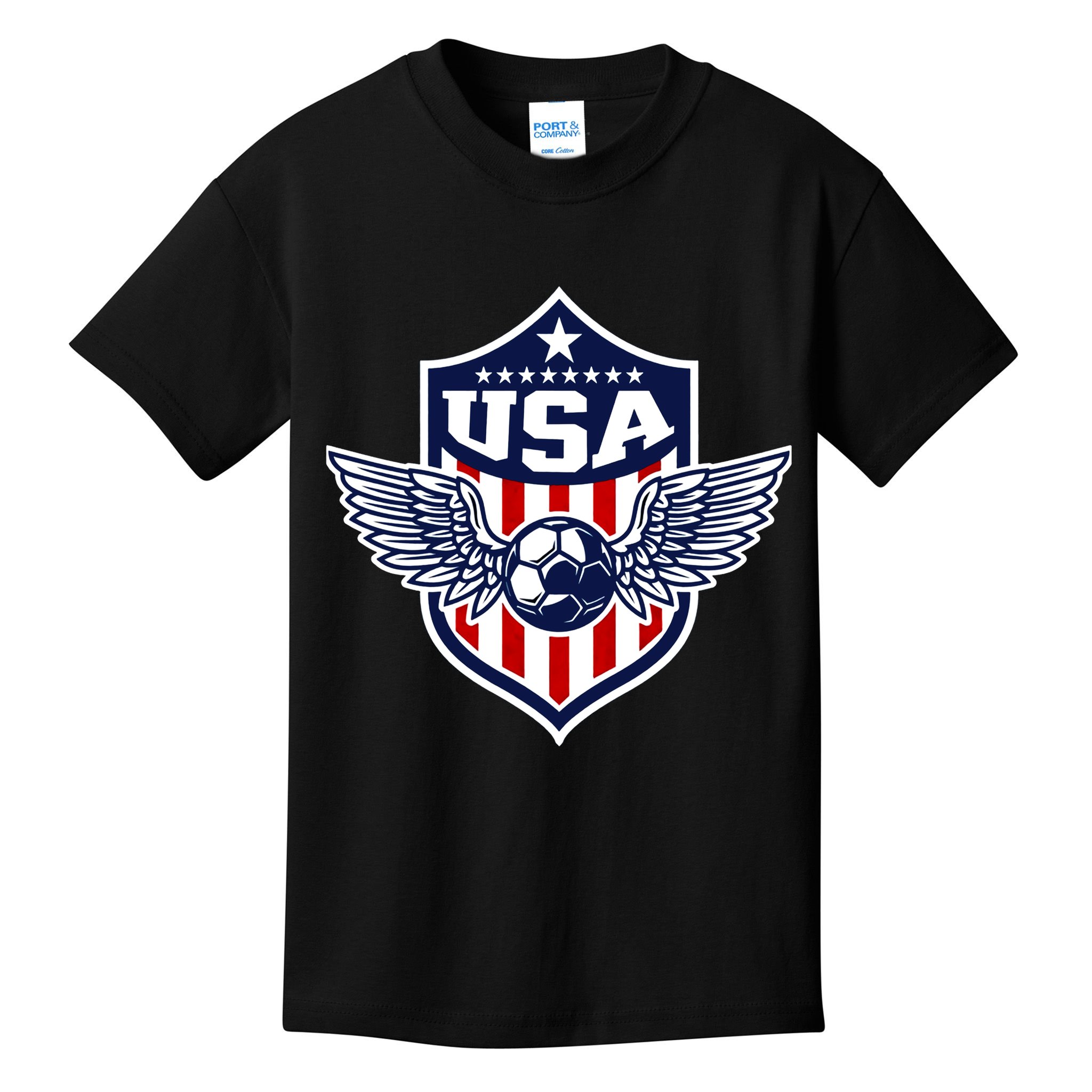 Qatar 2022 Soccer Football Cup America USA Team Support Kids T-Shirt