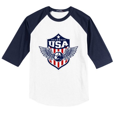 Qatar 2022 Soccer Football Cup America USA Team Support Baseball Sleeve Shirt