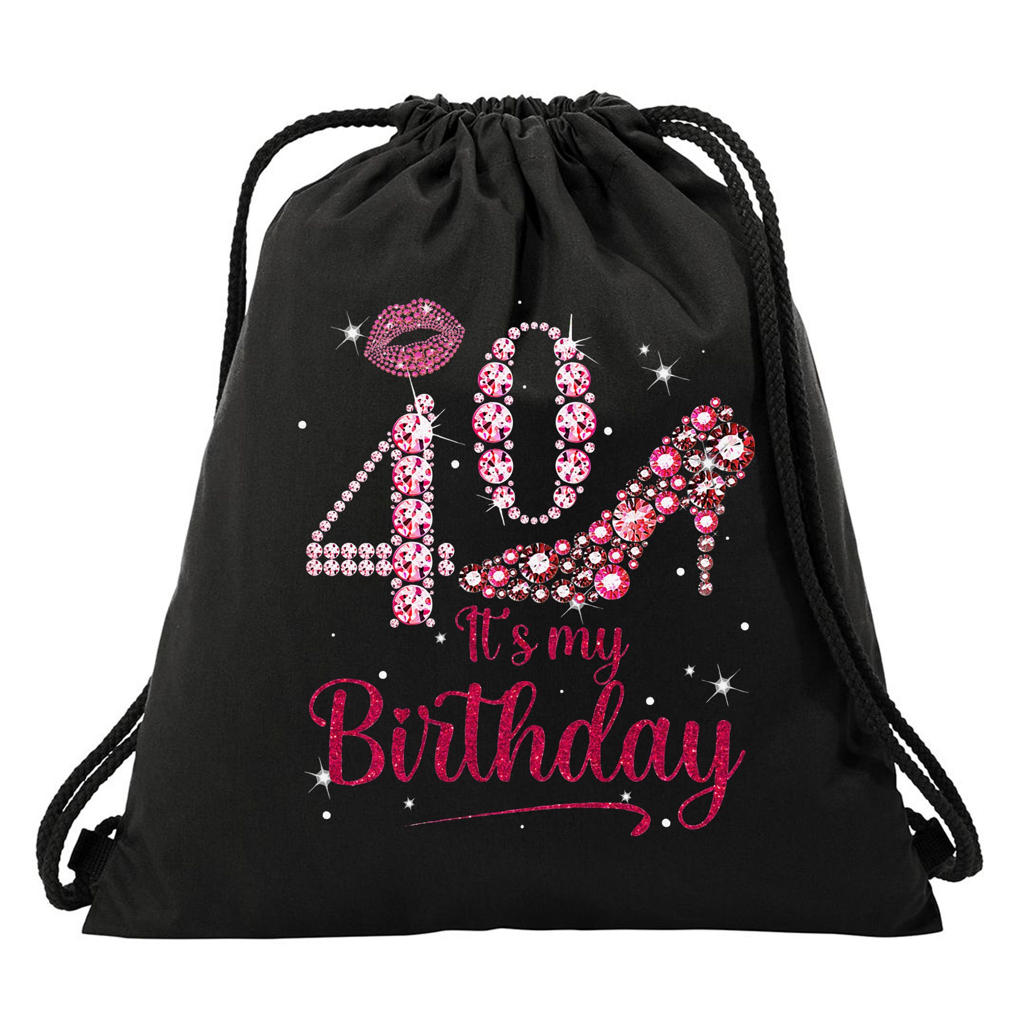 Queen 40 Years Old It's My 40th Birthday Vintage Retro Drawstring Bag
