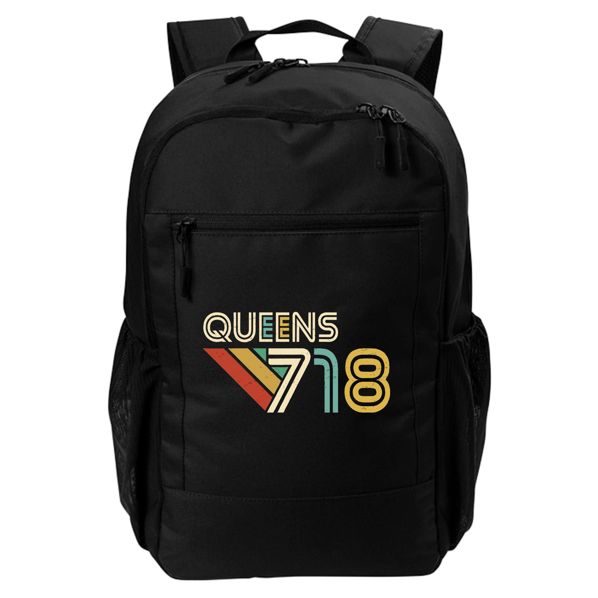 Queens 718 New York City State Vintage Queens Area Code Backpack