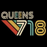 Queens 718 New York City State Vintage Queens Area Code Button