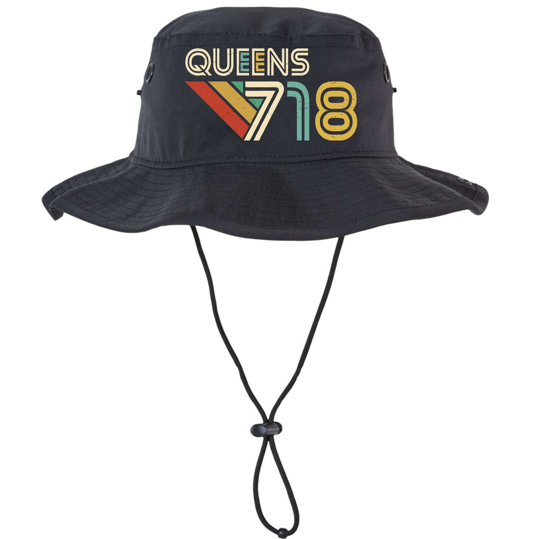 Queens 718 New York City State Vintage Queens Area Code Bucket Hat
