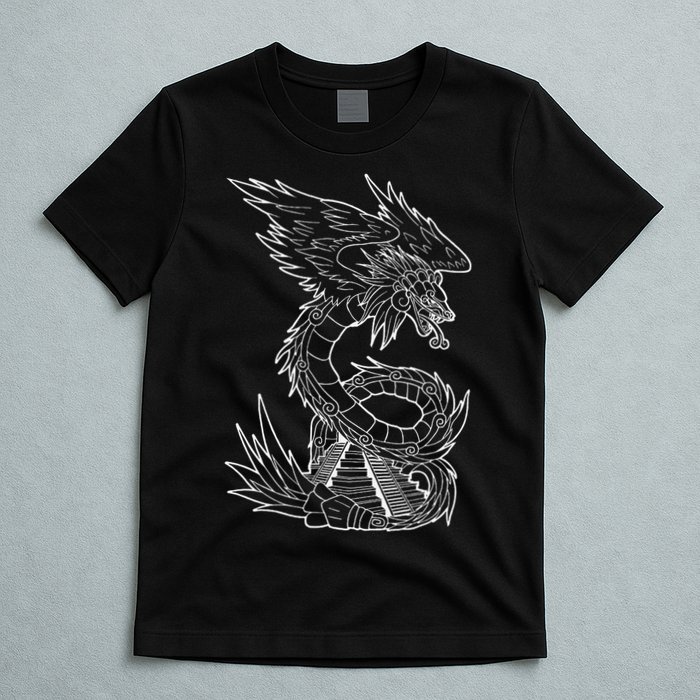 Quetzalcoatl Ancient Aztec Serpent Mayan Temple Inca Toltec T-Shirt