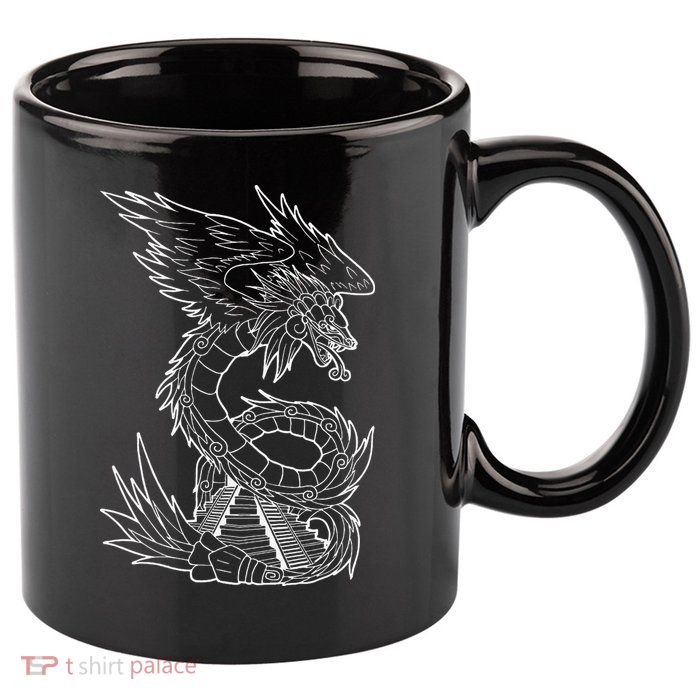 Quetzalcoatl Ancient Aztec Serpent Mayan Temple Inca Toltec 11oz C Handle Ceramic Mug