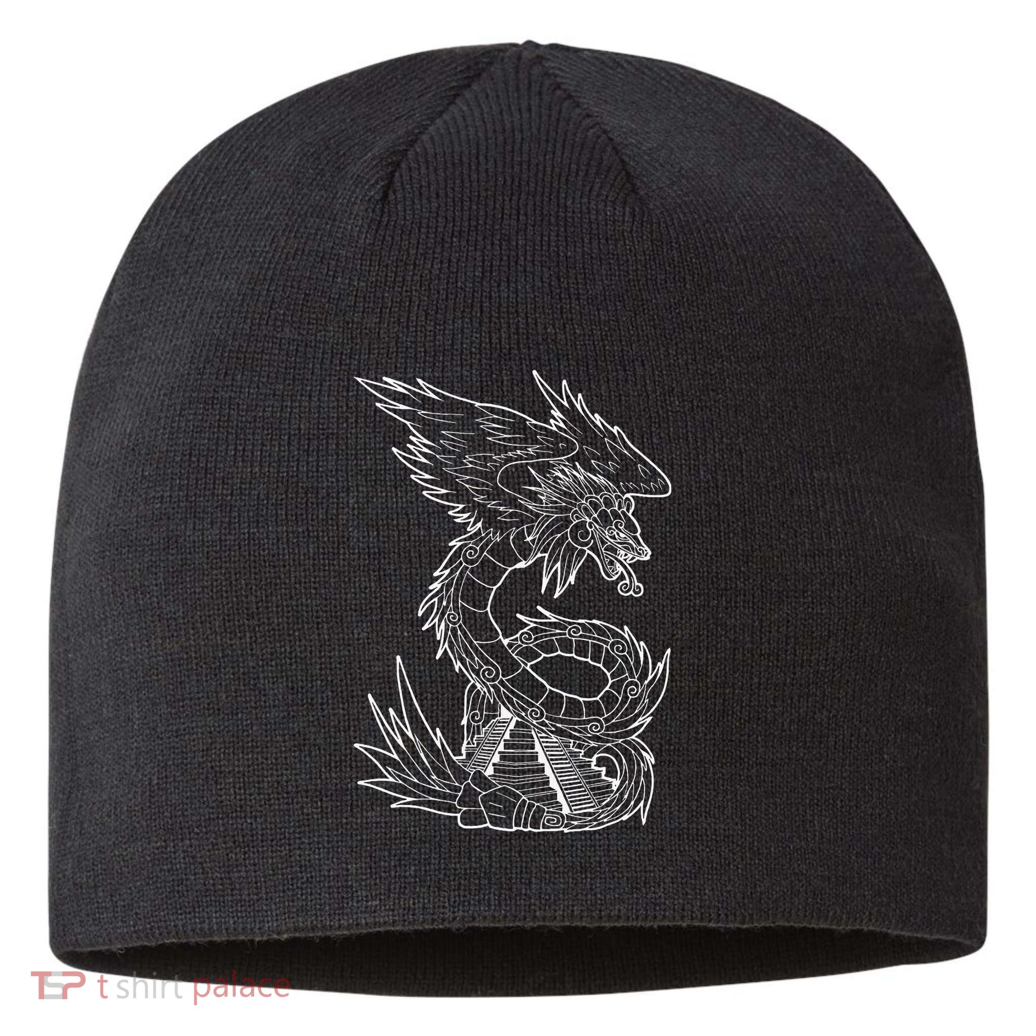 Quetzalcoatl Ancient Aztec Serpent Mayan Temple Inca Toltec Sustainable Beanie