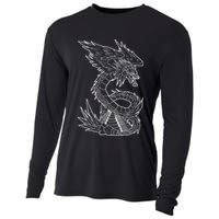 Quetzalcoatl Ancient Aztec Serpent Mayan Temple Inca Toltec Cooling Performance Long Sleeve Crew