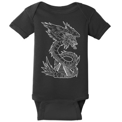 Quetzalcoatl Ancient Aztec Serpent Mayan Temple Inca Toltec Baby Bodysuit