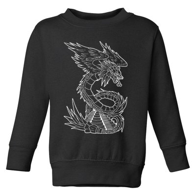 Quetzalcoatl Ancient Aztec Serpent Mayan Temple Inca Toltec Toddler Sweatshirt