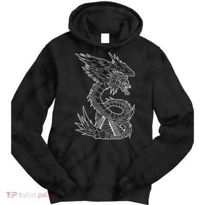 Quetzalcoatl Ancient Aztec Serpent Mayan Temple Inca Toltec Tie Dye Hoodie