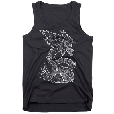 Quetzalcoatl Ancient Aztec Serpent Mayan Temple Inca Toltec Tank Top