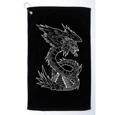 Quetzalcoatl Ancient Aztec Serpent Mayan Temple Inca Toltec Golf Towel