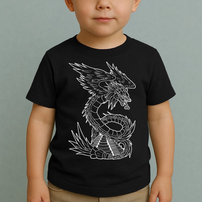 Quetzalcoatl Ancient Aztec Serpent Mayan Temple Inca Toltec Toddler T-Shirt