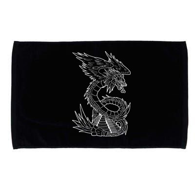 Quetzalcoatl Ancient Aztec Serpent Mayan Temple Inca Toltec Microfiber Hand Towel